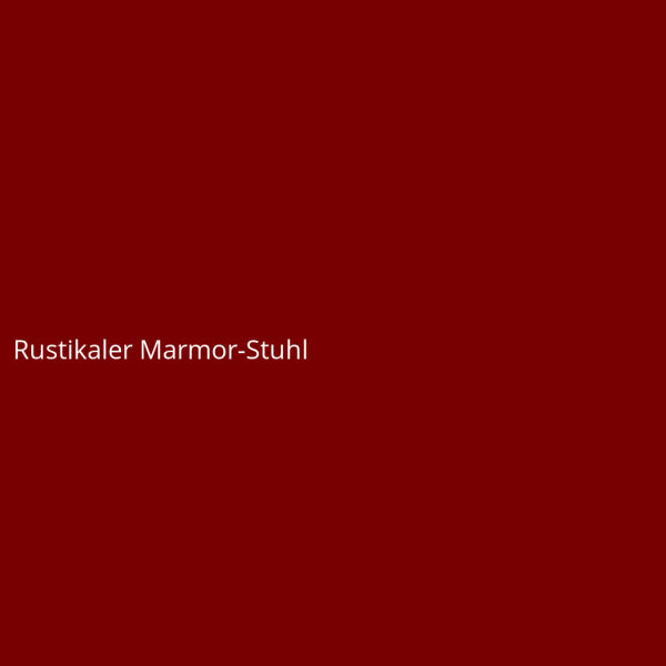 Rustikaler Marmor-Stuhl